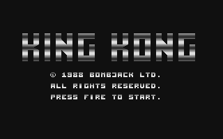 King Kong Title Screen